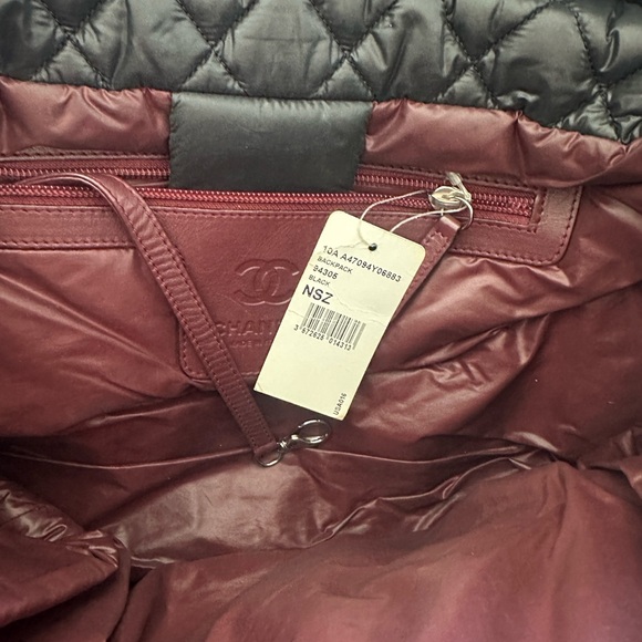 Rare CHANEL cocoon rectangular backpack 2010A black quilted nylon Karl Lagerfeld - Picture 7 of 16